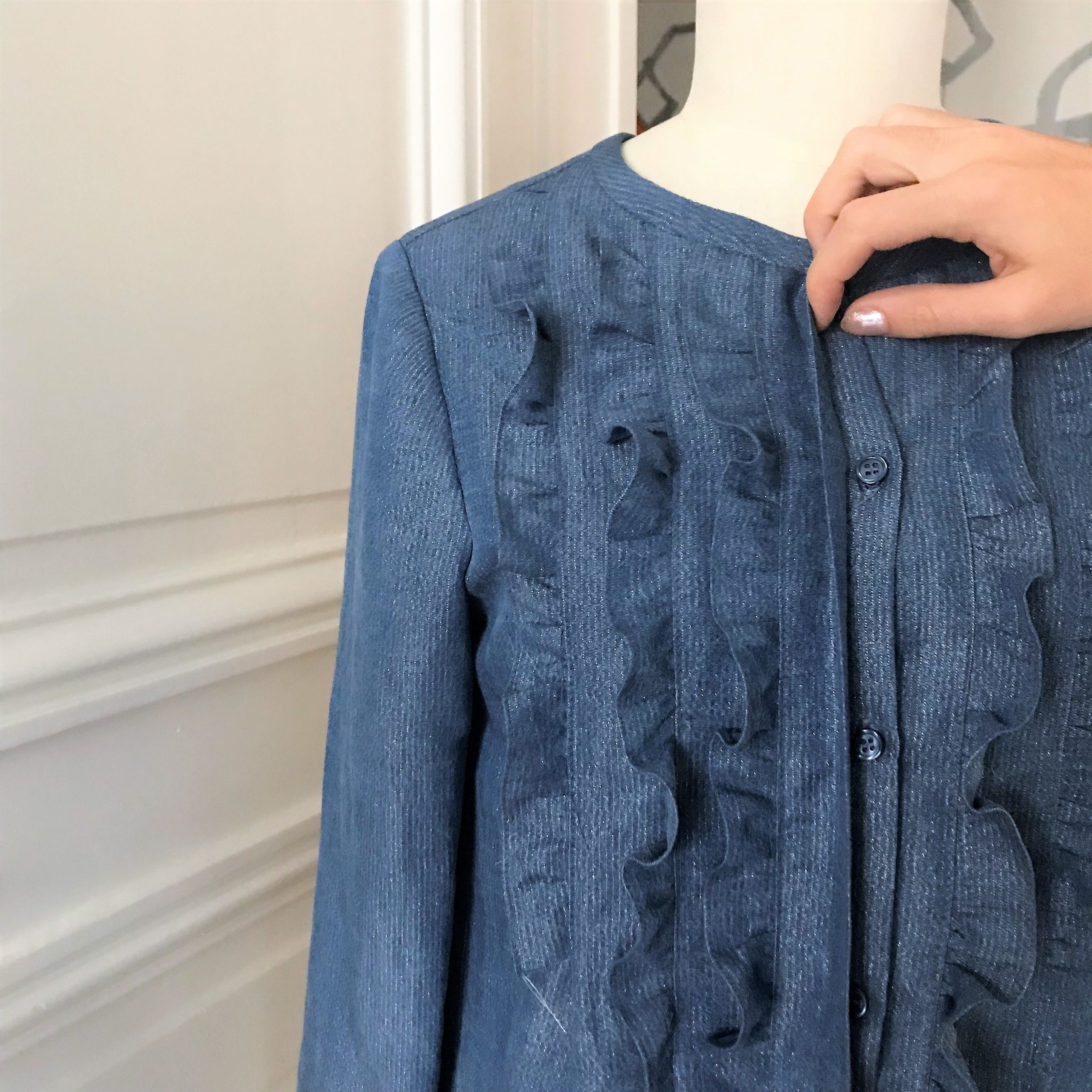 Love level bleu détail Chemise Love Level