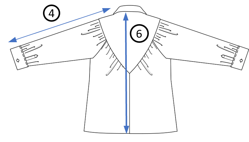 Chemise Chrissie, mesures finies