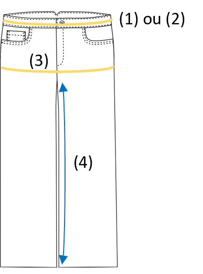 Mesures finies du pantalon Strike