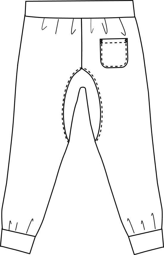 Jogging Joe, vue de dos