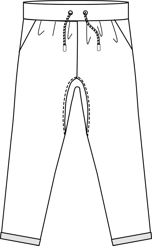 Jogging Joe, version droite retroussée avec revers